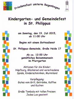 Plakat zum Gemeindefest