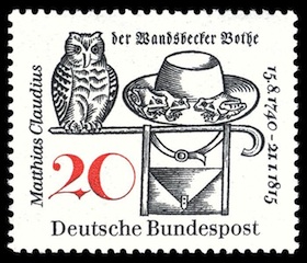 Briefmarke der Deutschen Bundespost (1965) zum 150. Todestag